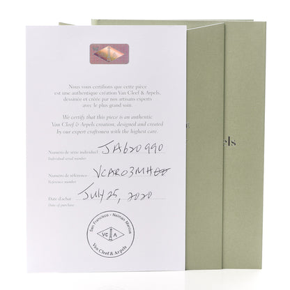 Van Cleef & Arpels 18K Yellow Gold Malachite Magic Alhambra Earrings 5 of 6