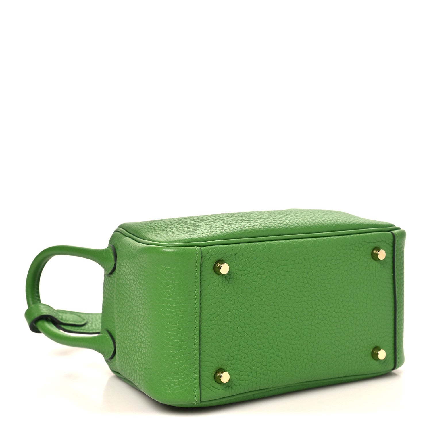 Hermes Taurillon Clemence Mini Lindy 20 Vert Yucca 4 of 10
