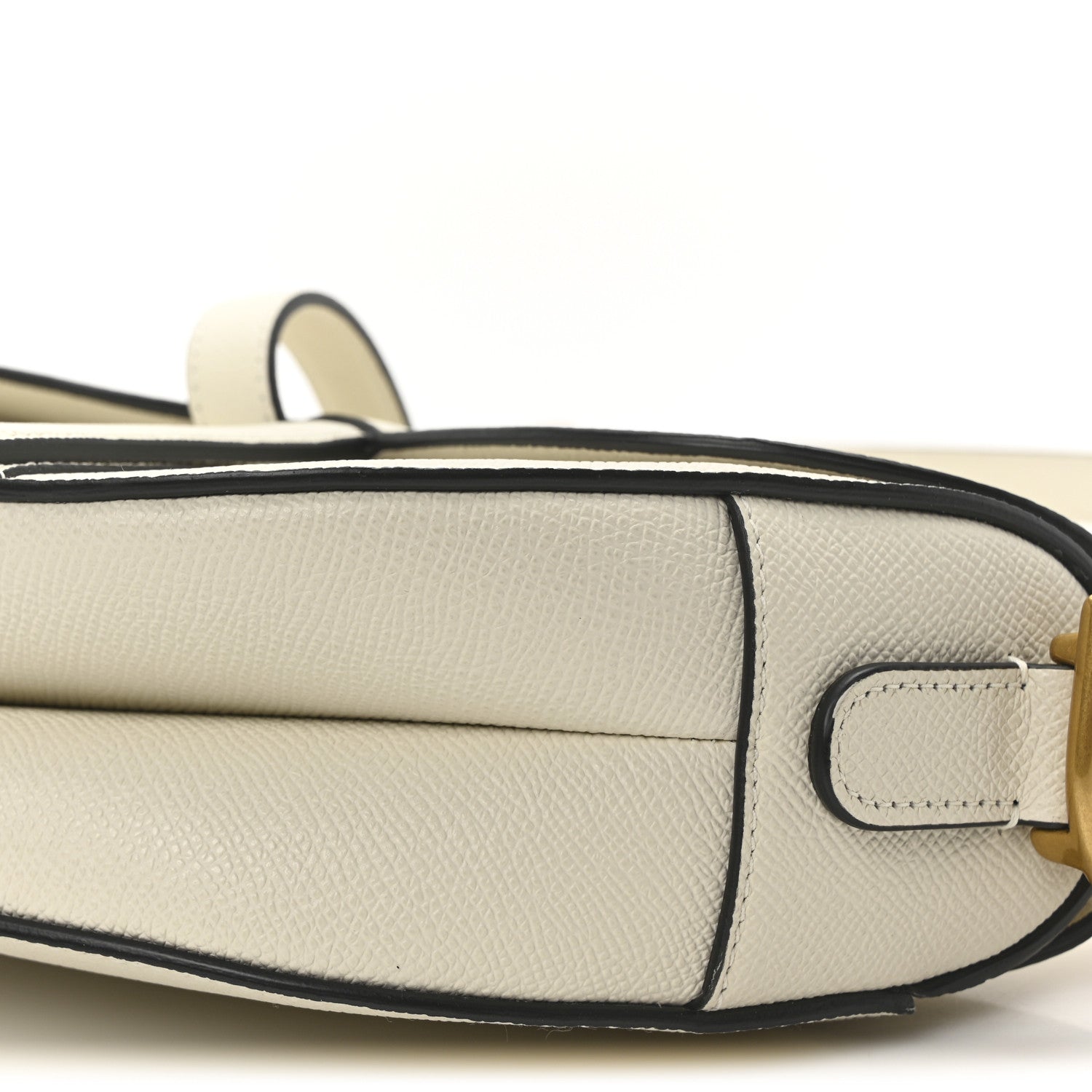 Christian Dior Grained Calfskin Saddle Bag With Strap Latte 10 of 11