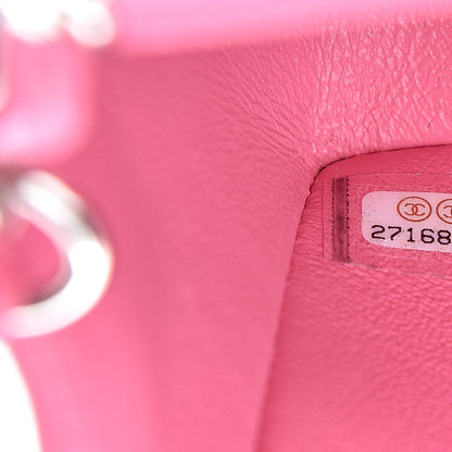 Chanel Lambskin Quilted Mini Rectangular Flap Dark Pink 7 of 11