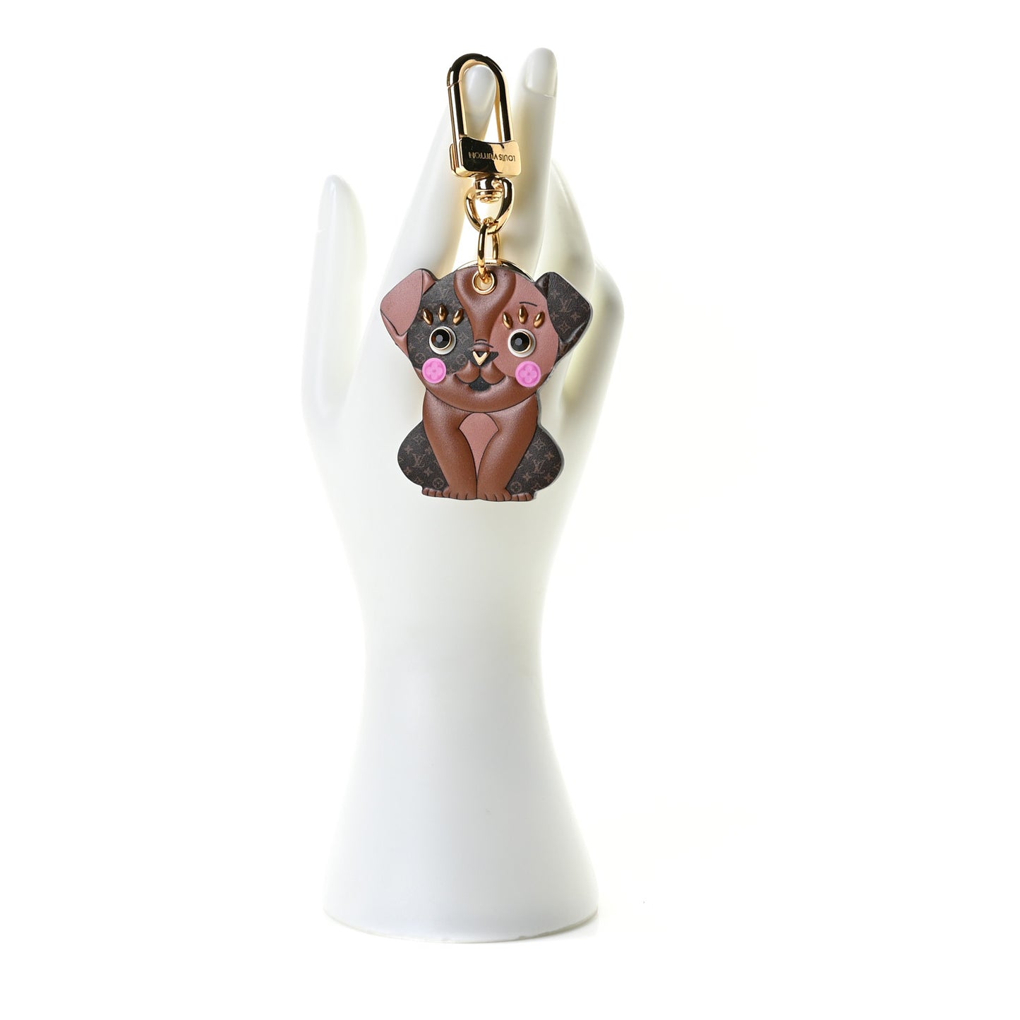 Monogram Puppy Bag Charm Key Holder