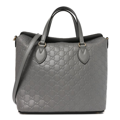 Gucci Guccissima Linea A Foldover Tote Storm Grey 1 of 10