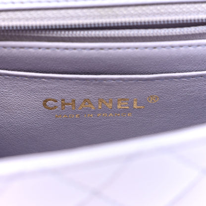 Chanel Lambskin Quilted Mini Top Handle Rectangular Flap Light Purple 6 of 10