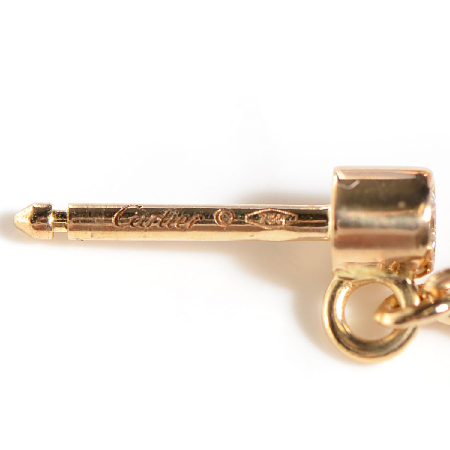 Cartier 18K Pink Yellow White Gold Baby Trinity Drop Earrings 5 of 8