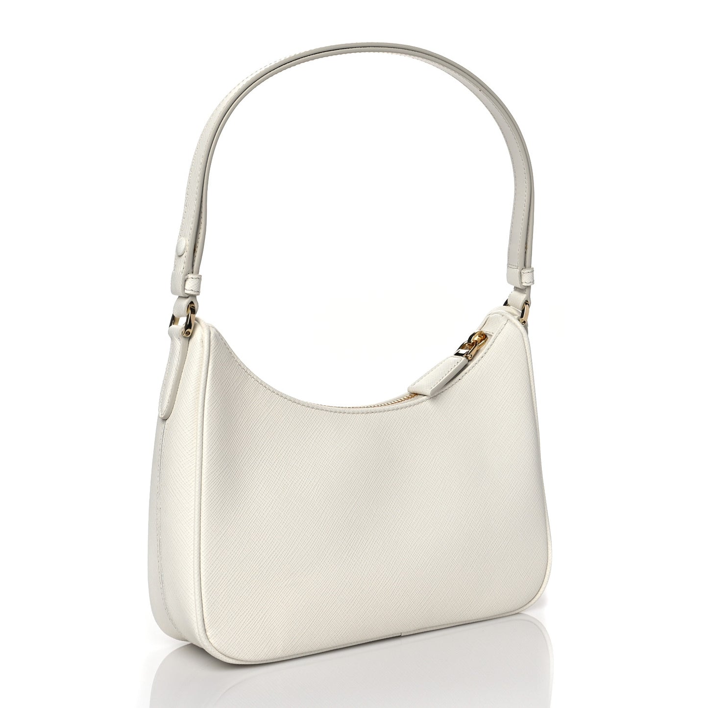 Saffiano Lux Mini Re-Edition Shoulder Bag White