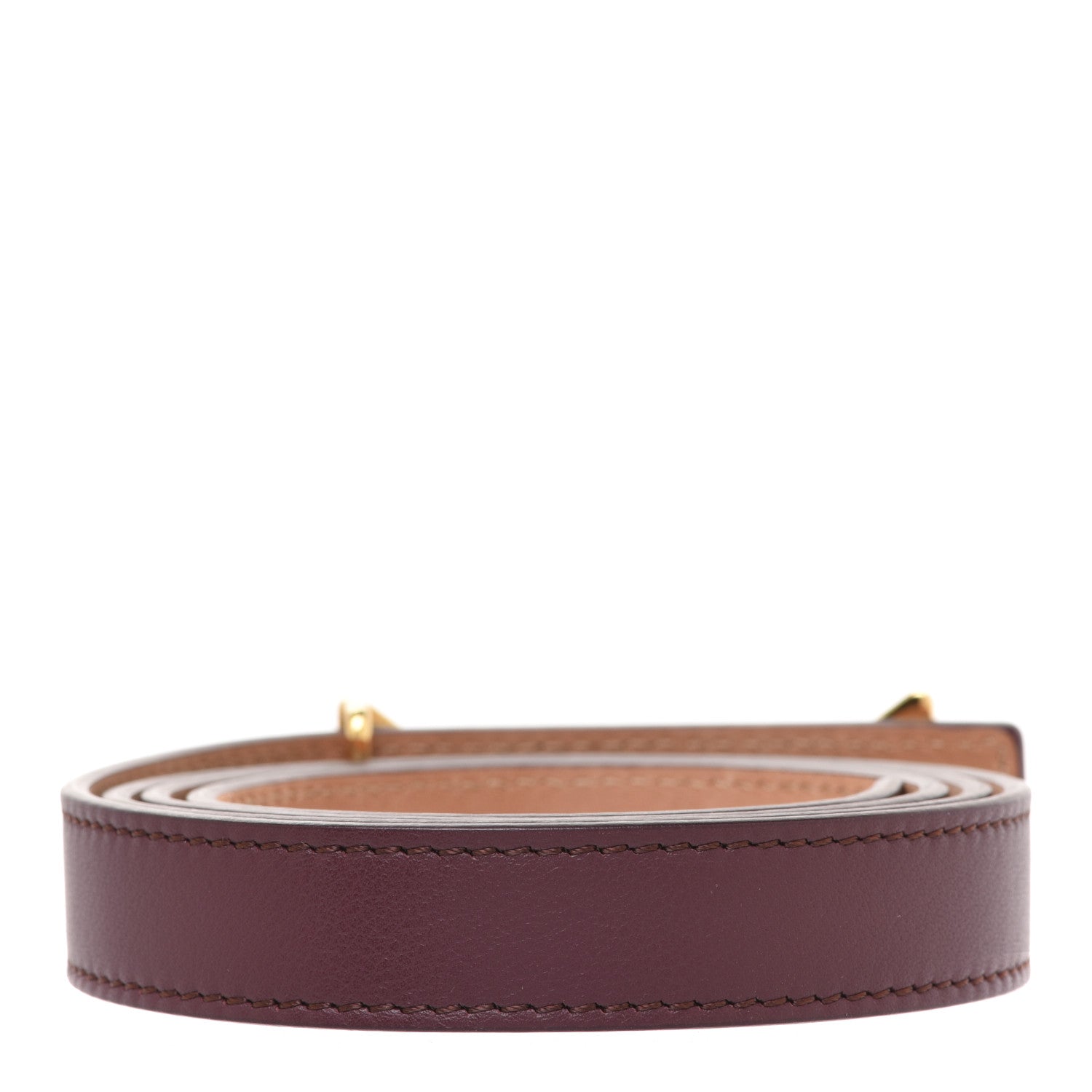 Fendi Calfskin Crystal Monster Eyes Belt 90 36 Burgundy 2 of 6