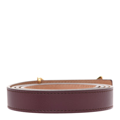 Fendi Calfskin Crystal Monster Eyes Belt 90 36 Burgundy 2 of 6