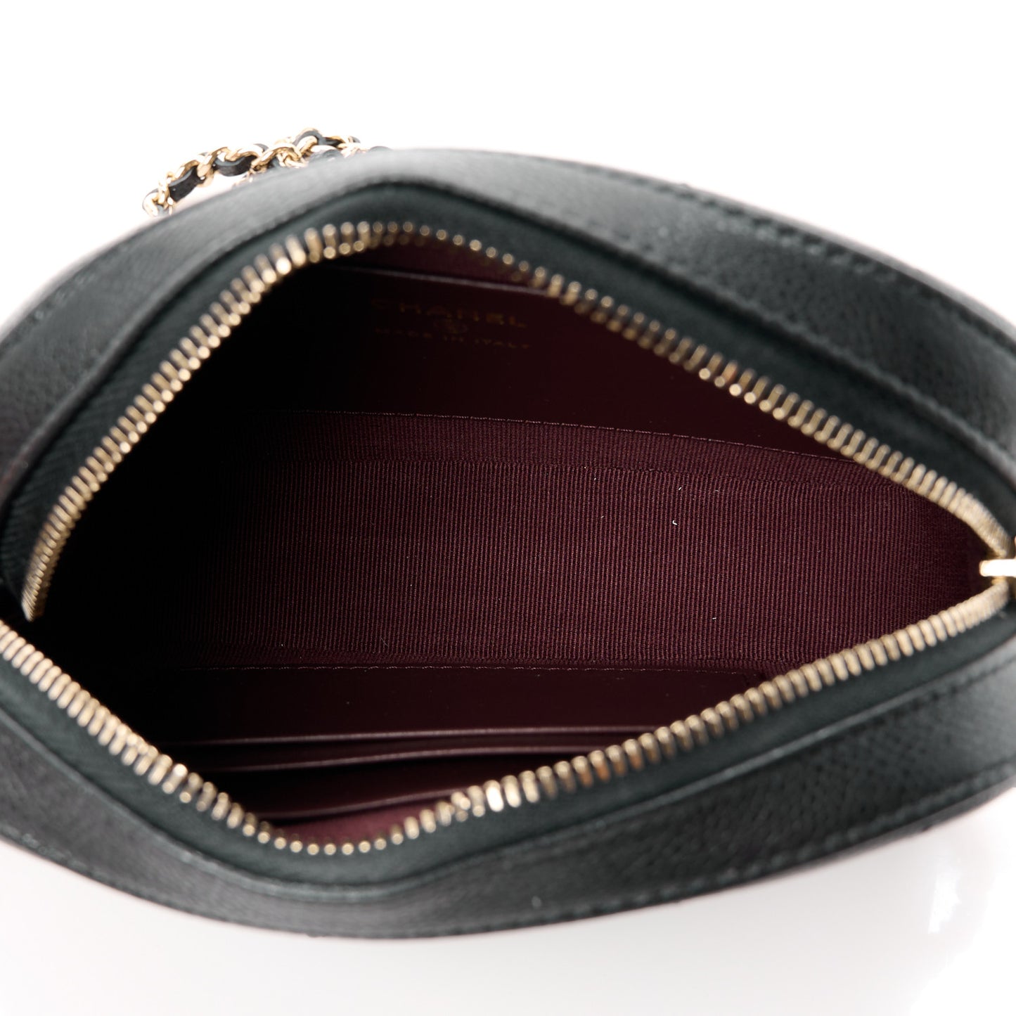 Caviar Quilted Chain Camera Bag Black