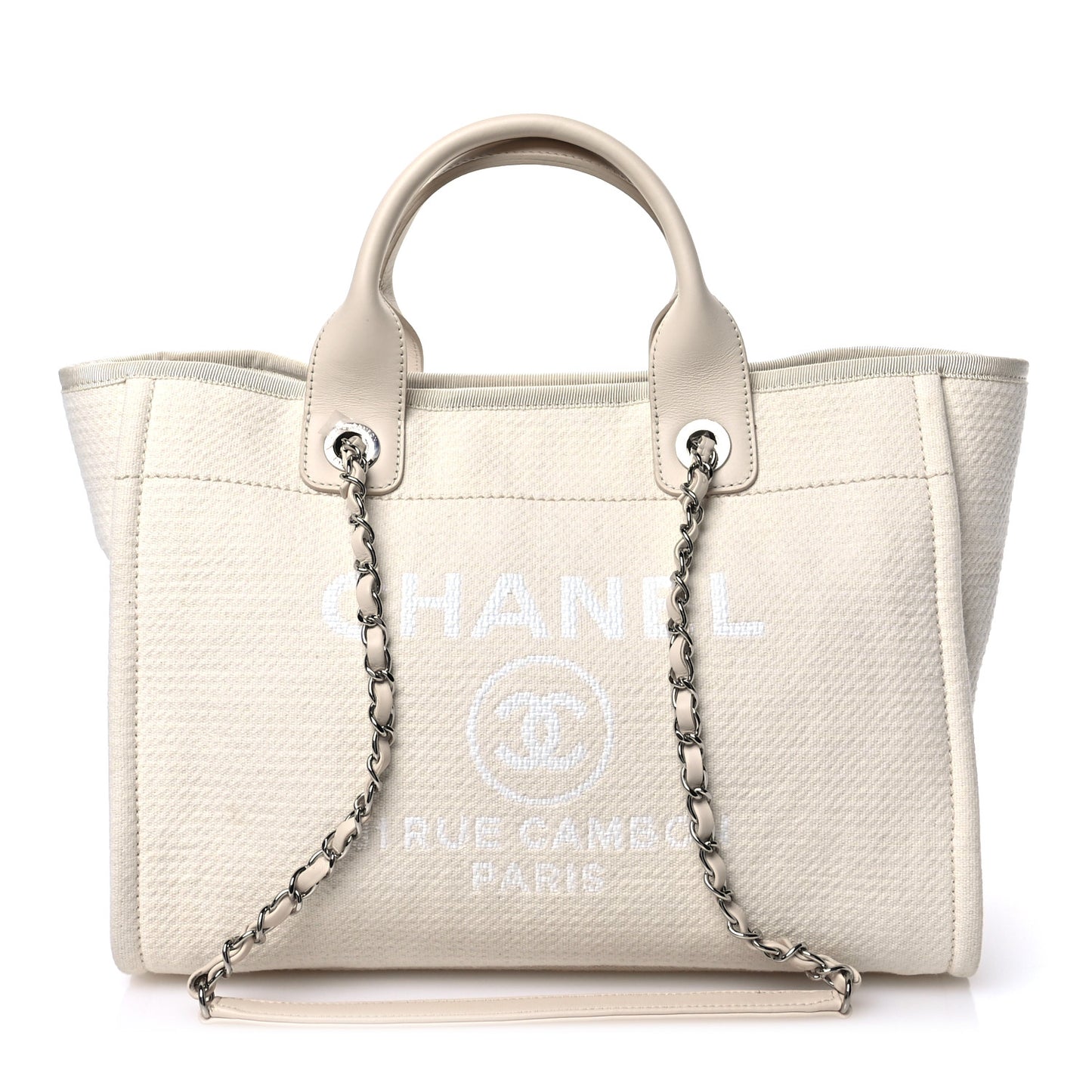 Mixed Fibers Small Deauville Tote White