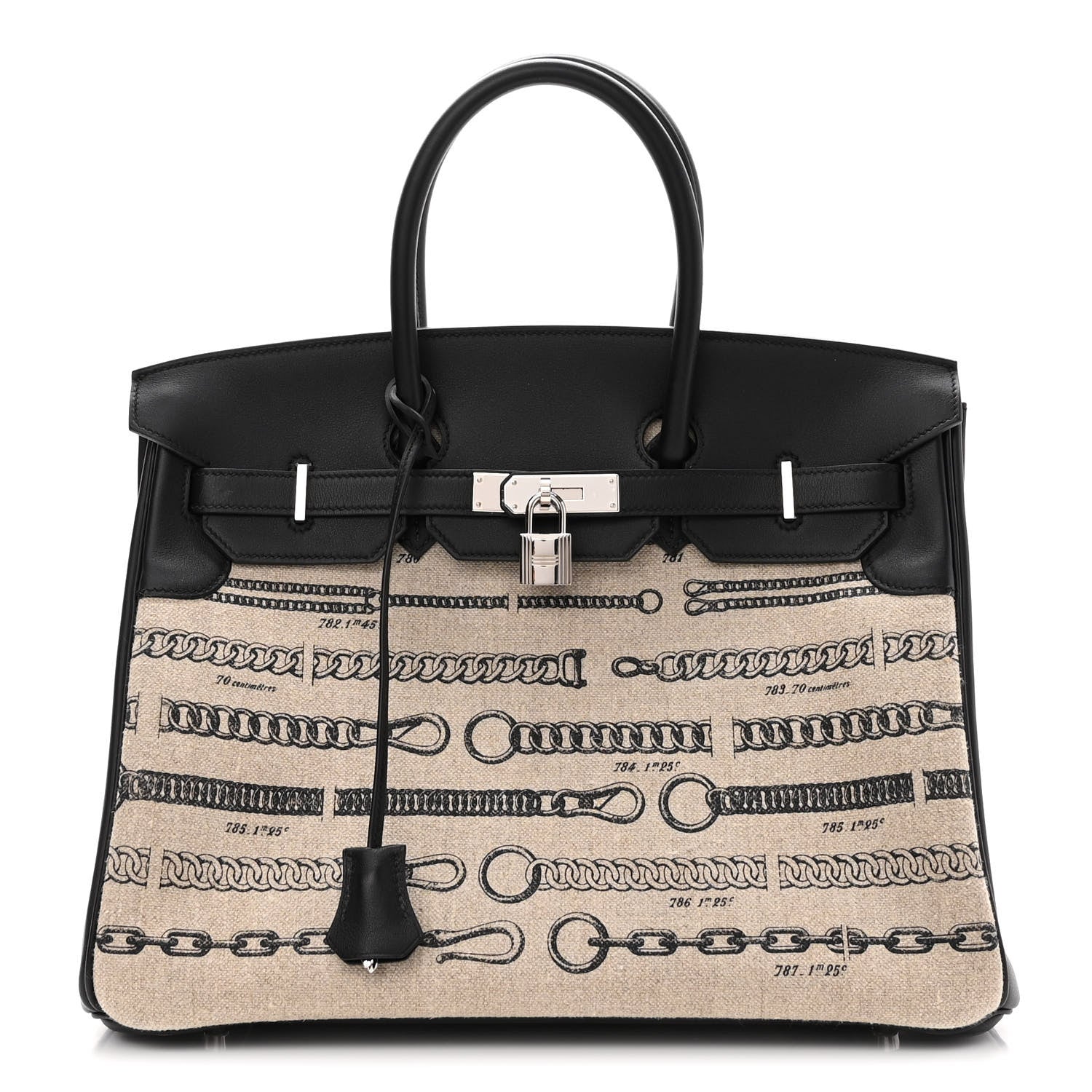 Hermes Swift Toile De Camp Dechainee Birkin 35 Black 1 of 12