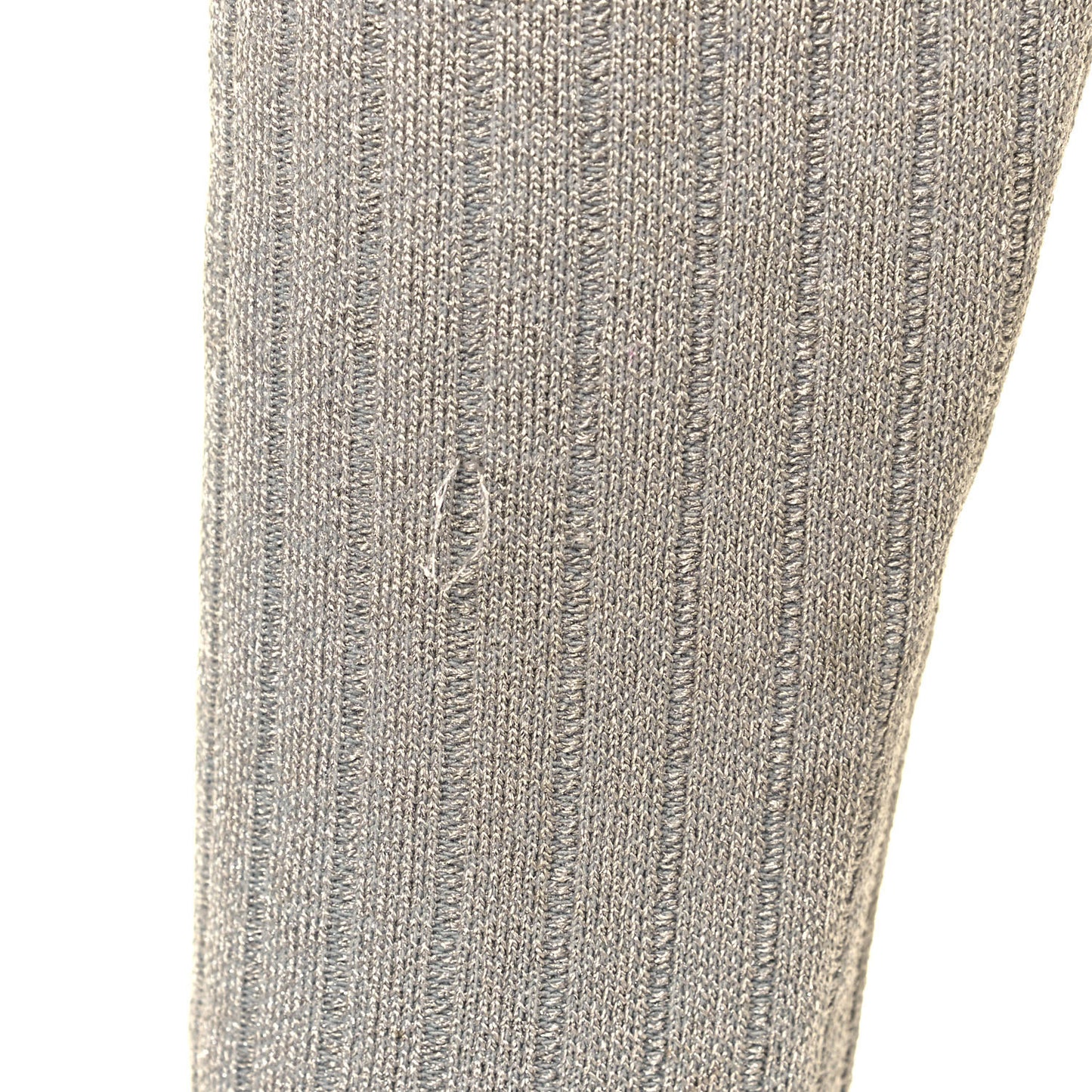 Knit Rubber Storm Over The Knee Boots 40 Silver Gold