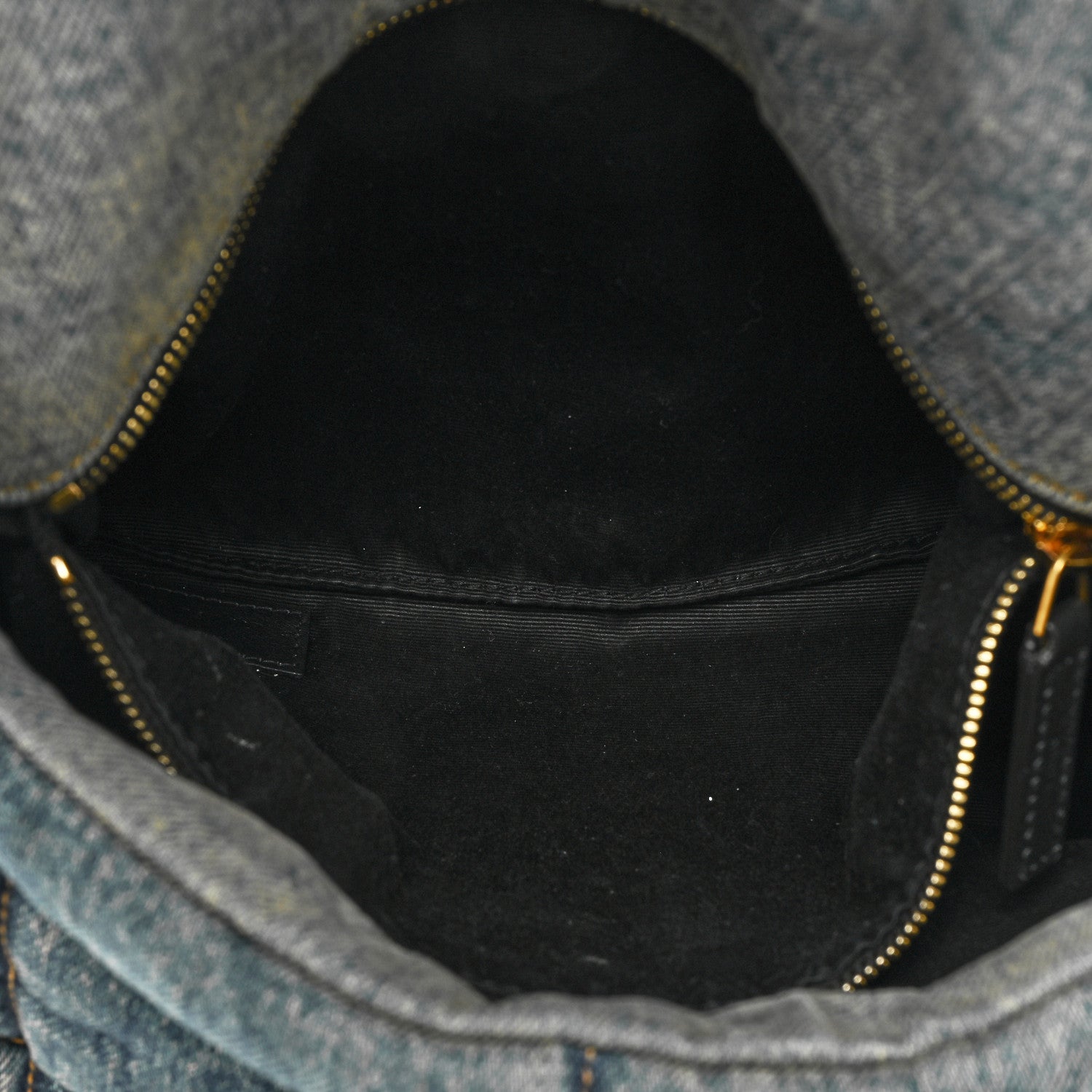 Saint Laurent Denim Quilted Medium Loulou Puffer Monogram Chain Satchel Blue Black 6 of 14