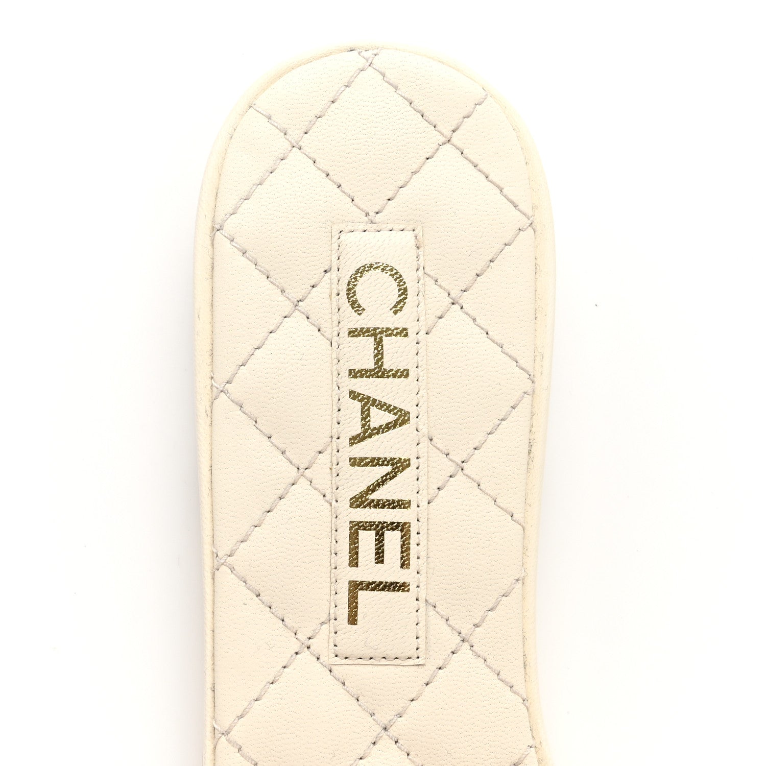Chanel Lambskin Quilted CC Turnlock Sandals 38.5 Ivory 7 of 10