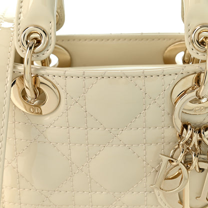 Christian Dior Patent Cannage Micro Lady Dior White 8 of 10