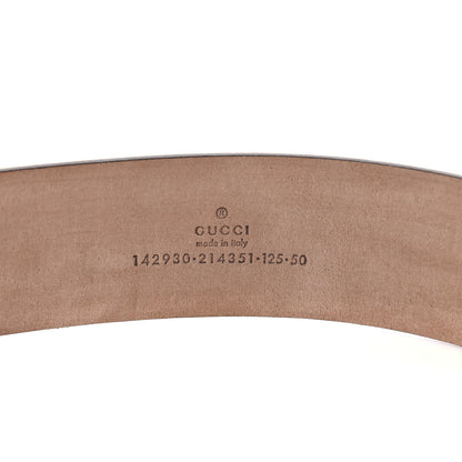 Gucci GG Supreme Monogram Niagara Lux Calfskin Interlocking G 40mm Belt 125 50 Beige Ebony Cocoa 3 of 6