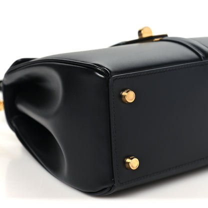 Celine Satinated Calfskin Small 16 Top Handle Bag Black 8 of 11