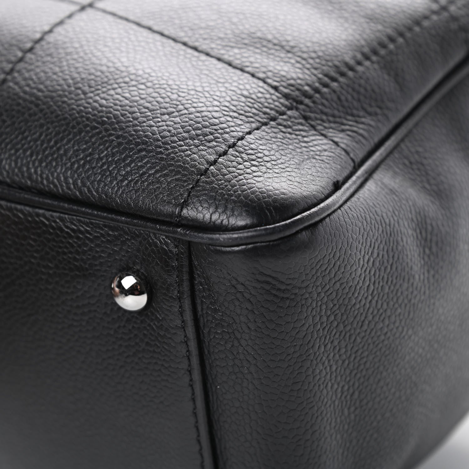 Chanel Caviar Square Stitched Large Tote Black 11 of 13