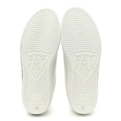 Gucci Calfskin Interlocking G Mens New Ace Sneakers 7 White Red Flame Green 6 of 10