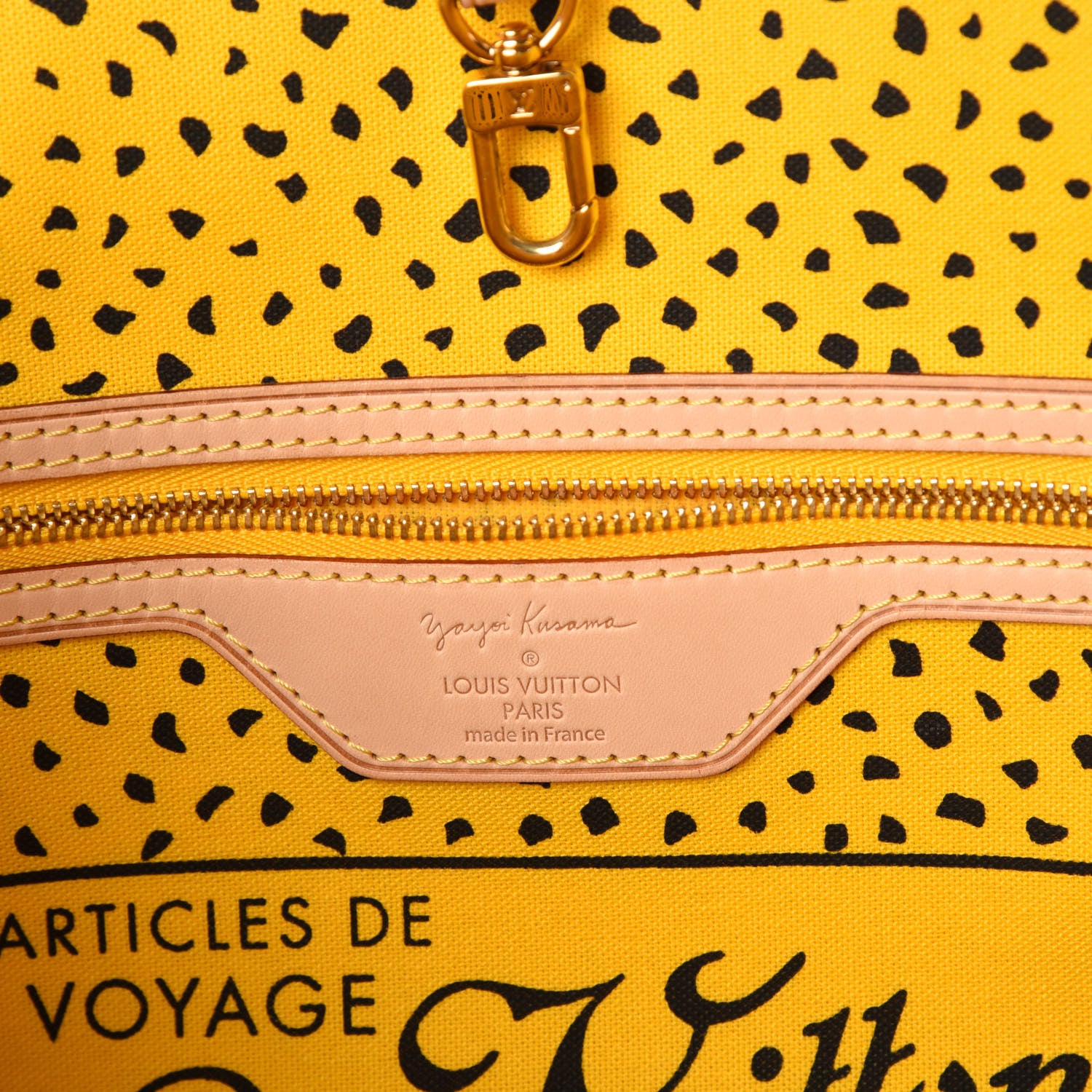 Louis Vuitton Monogram Kusama Waves Neverfull MM Yellow 6 of 14