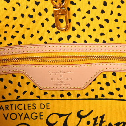 Louis Vuitton Monogram Kusama Waves Neverfull MM Yellow 6 of 14