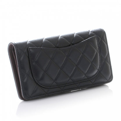 Chanel Lambskin Quilted Yen Wallet Black 3 of 8