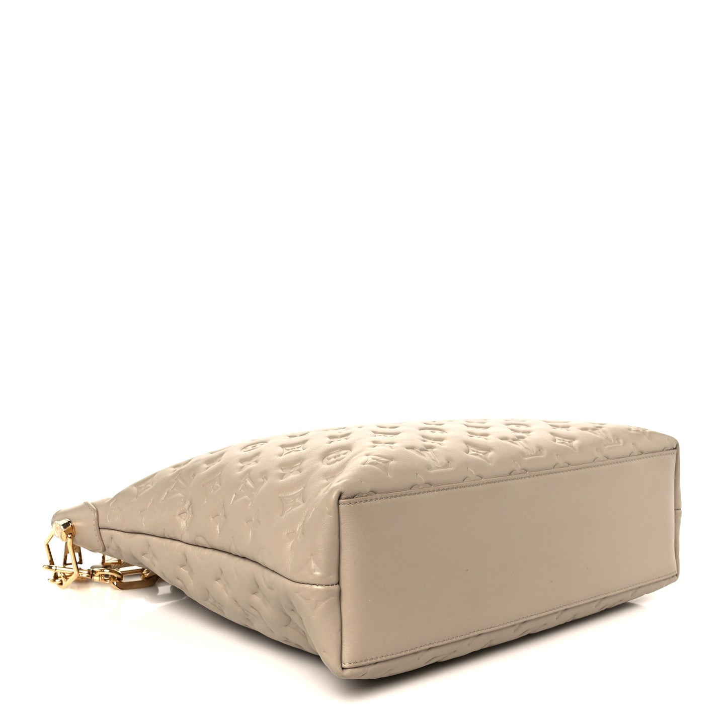 Lambskin Embossed Monogram Coussin Hobo MM Galet