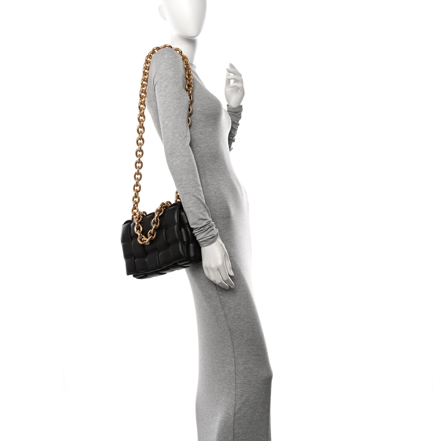 Lambskin Maxi Intreccio Padded Chain Cassette Crossbody Bag Fondant