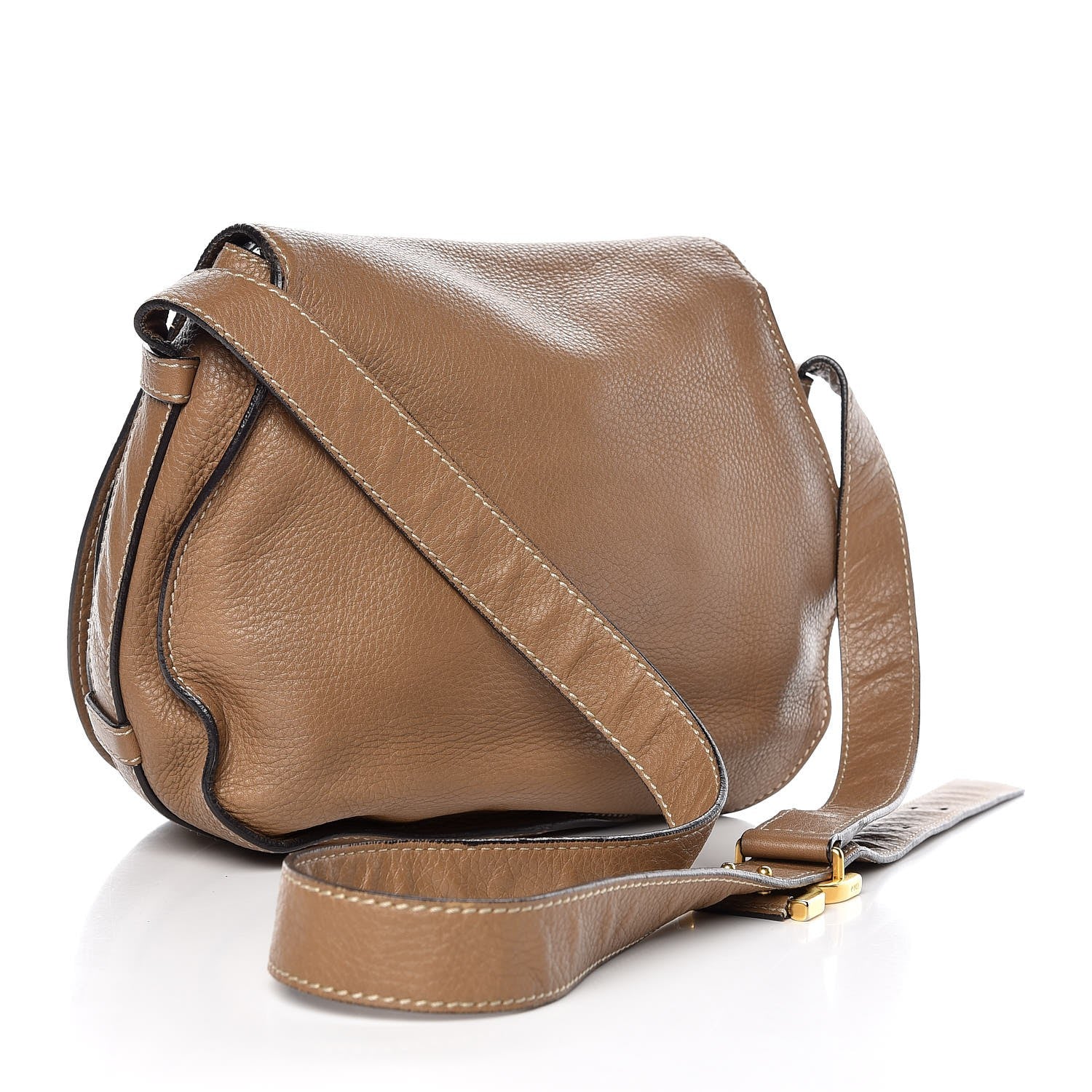 Chloe Calfskin Medium Marcie Round Crossbody Bag Nut 3 of 8