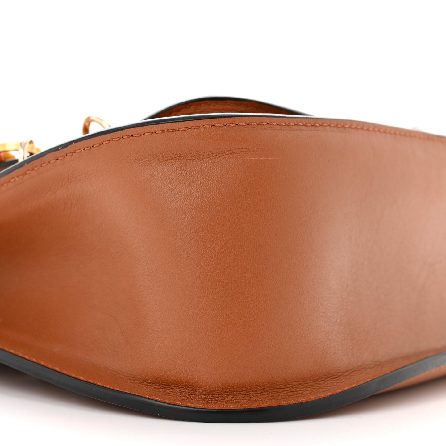 Calfskin Small Hudson Fringe Shoulder Bag Caramel