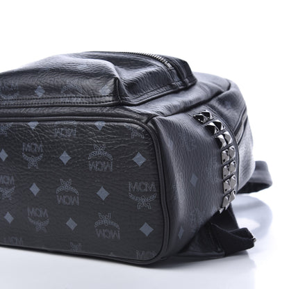 MCM Visetos Small Side Stud Stark Backpack Black 7 of 8