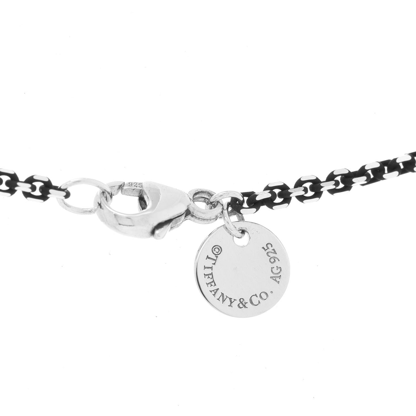Sterling Silver Enamel 1.75mm Chain Necklace Black 18"