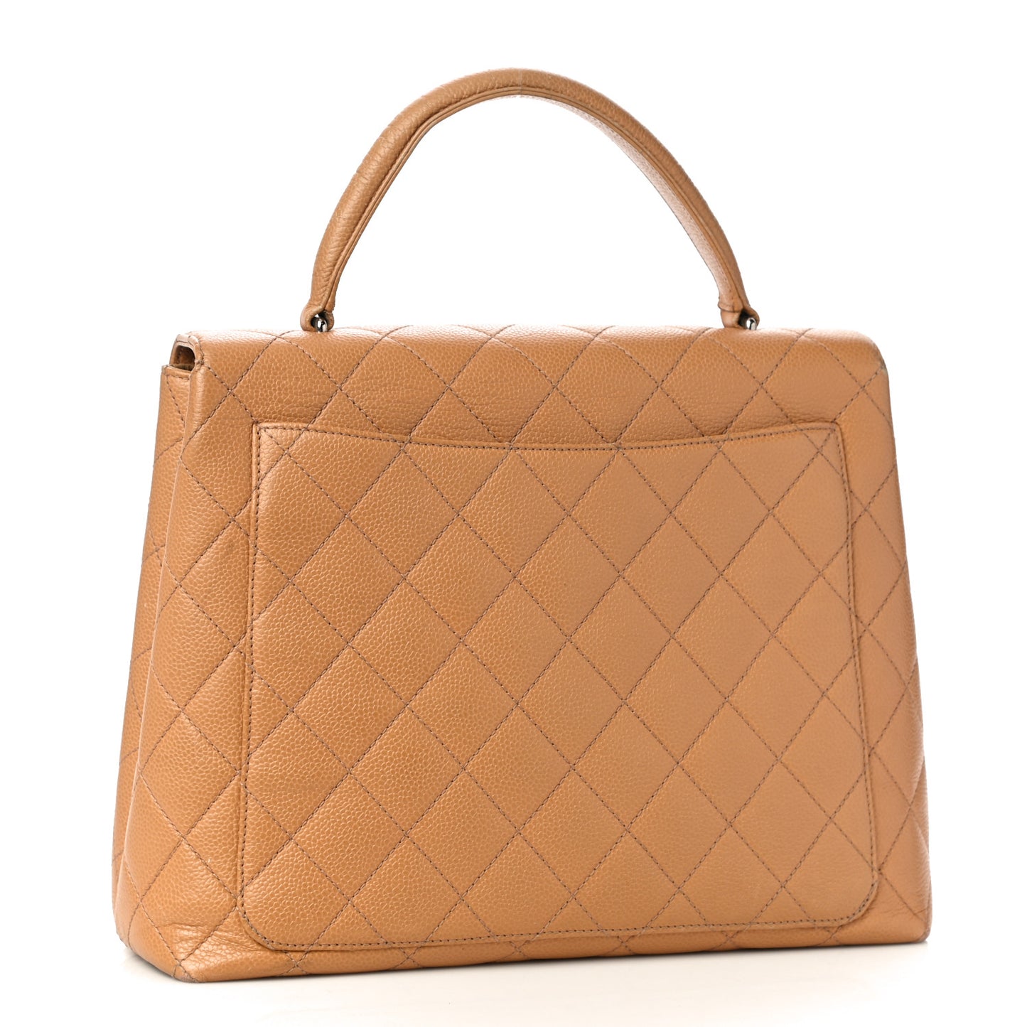 Caviar Quilted Jumbo Kelly Flap Beige
