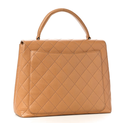 Chanel Caviar Quilted Jumbo Kelly Flap Beige 3 of 10