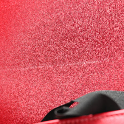 Chanel Calfskin Shearling Quilted Small Boy Messenger Bag Red 11 of 11