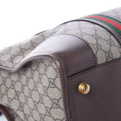 Gucci Soft GG Supreme Monogram Web Neo Vintage Duffle Bag Beige New Acero Crop 8 of 11