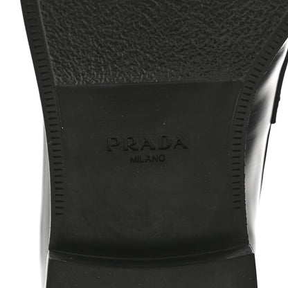 Prada Spazzolato Triangle Logo 50mm Loafers 8 Black 8 of 11