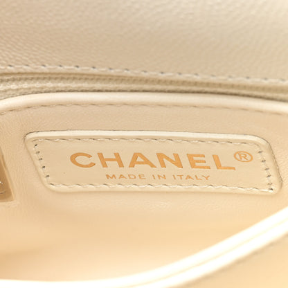 Chanel Caviar Quilted Extra Mini Coco Handle Flap White 6 of 10