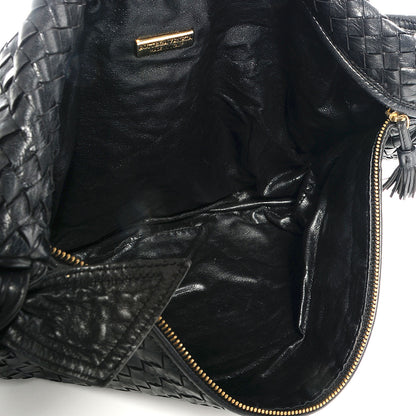 Bottega Veneta Vintage Nappa Intrecciato Shoulder Bag Nero Black 5 of 6