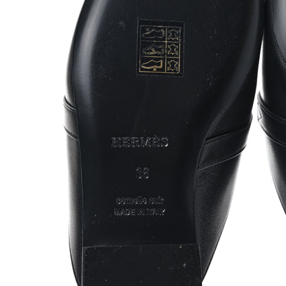 Hermes Goatskin Oz Mules 36 Black 6 of 8