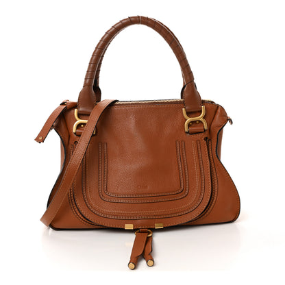 Chloe Calfskin Medium Marcie Satchel Tan 1 of 17