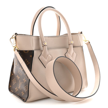 Louis Vuitton Calfskin Monogram On My Side PM Greige 3 of 9