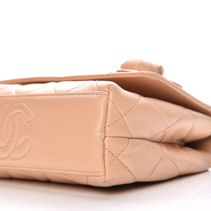 Chanel Lambskin Quilted Mini Camellia Flap Beige 12 of 12