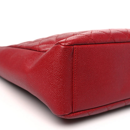 Chanel Caviar Quilted Vertical Grand Shopping Tote GST Red 9 of 12