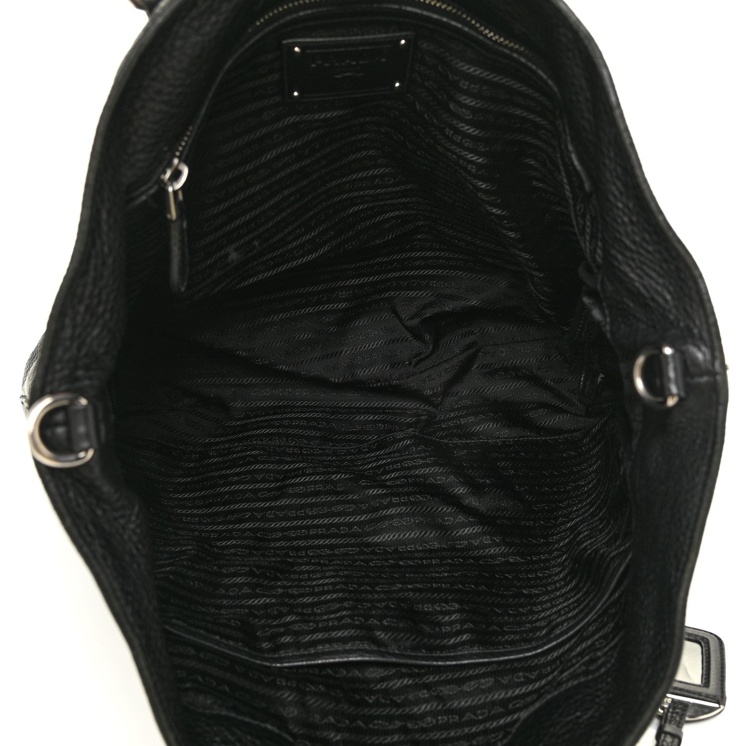 Prada Vitello Daino Tote Black 4 of 24