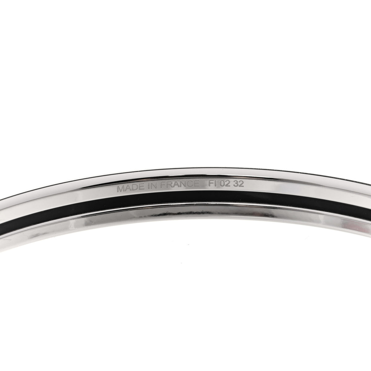 Hermes Enamel Printed Extra Narrow Uni Bracelet 65 Creme 5 of 5