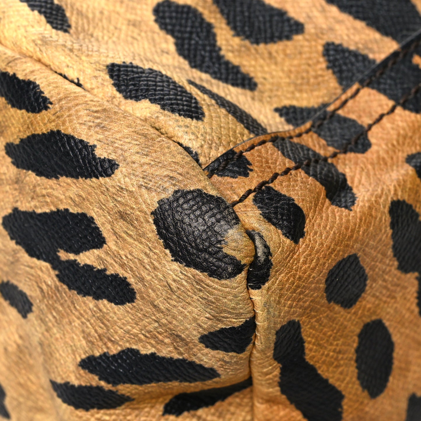 Calfskin Leopard Print Small Pandora Multicolor