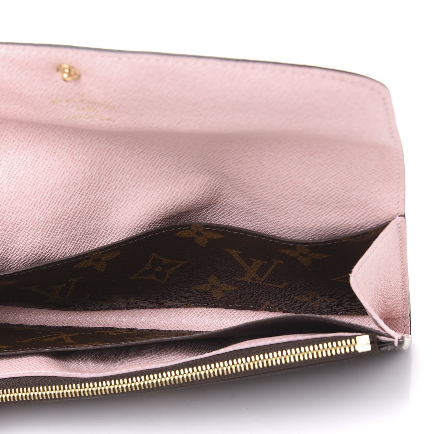 Monogram Emilie Wallet Rose Ballerine