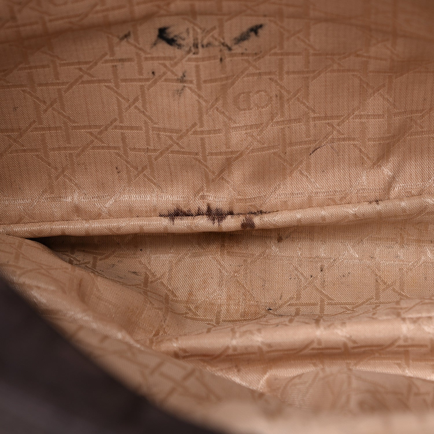 Christian Dior Nylon Cannage Large Lady Dior Tote Brown 18 of 24