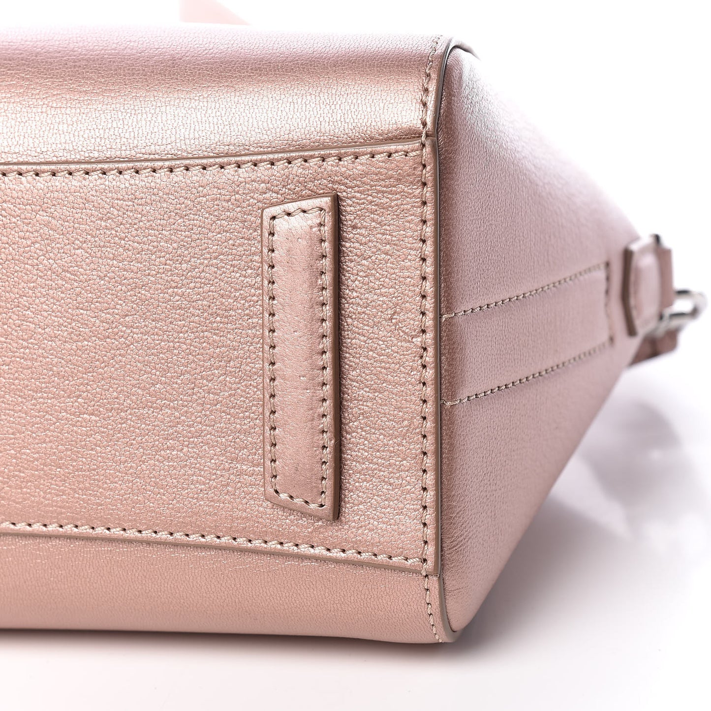 Metallic Sugar Goatskin Mini Antigona Light Pink