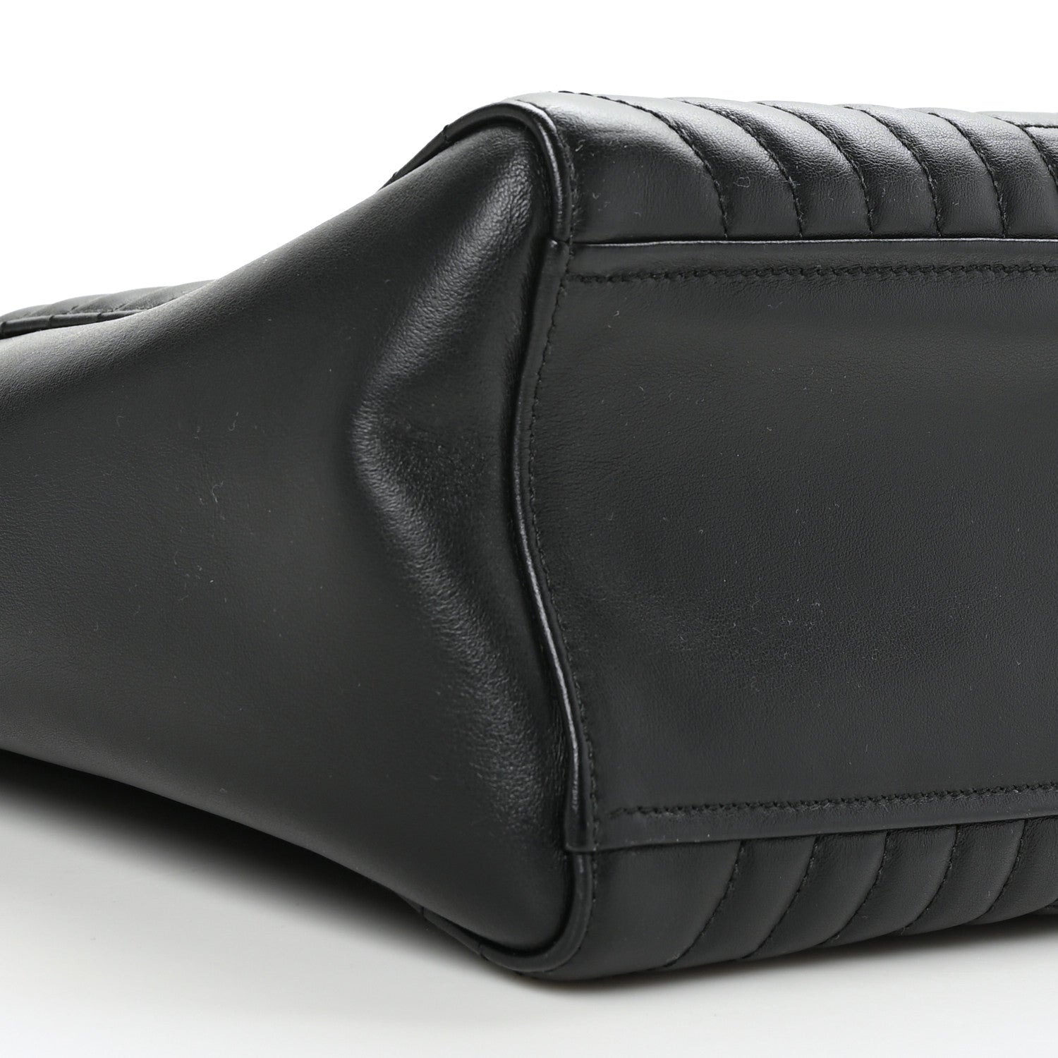 Prada Soft Calfskin Impunture Diagramme Tote Black 7 of 8